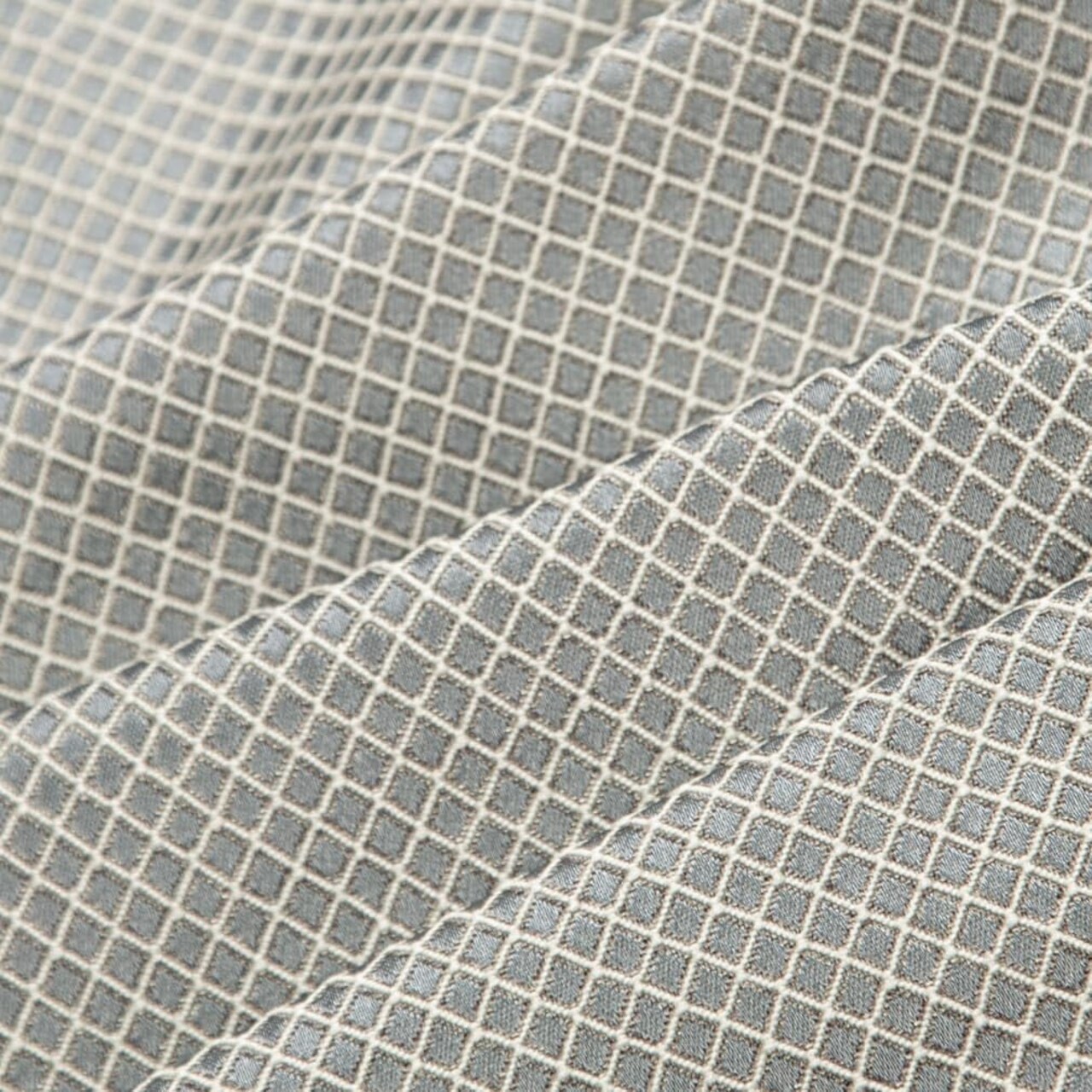 Grey Diamond Small Scale Woven Pattern Upholstery Fabric by The Yard - SKU: Marquee Pewter
